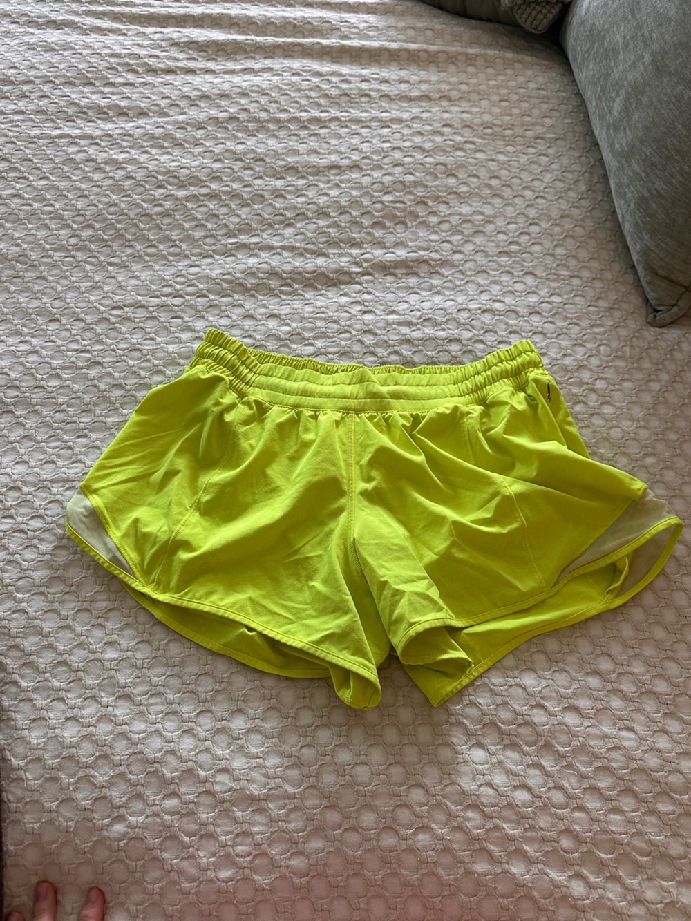 lululemon athletica Neon Lime Running Shorts